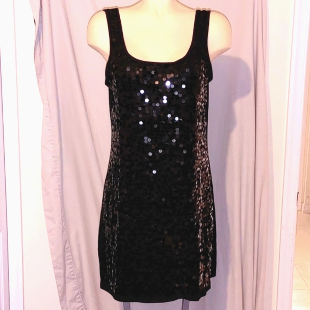 Y2K Black formal sequined dress